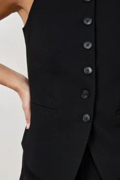 Chaleco sin mangas con botones