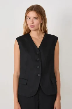 Chaleco sin mangas con botones