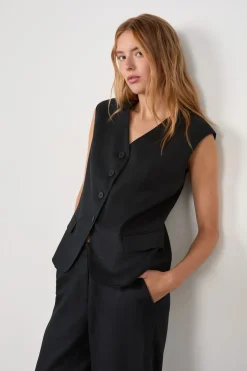 Chaleco sin mangas con botones