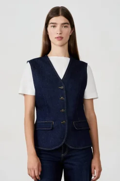 Chaleco sin mangas con botones