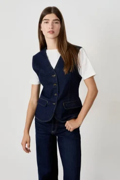 Chaleco sin mangas con botones