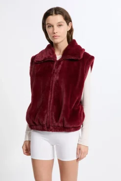 Chaleco sin mangas con efecto polar