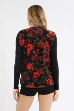 Chaleco sin mangas con efecto sherpa