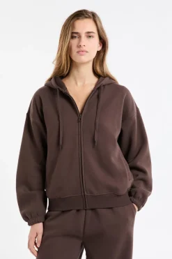 Chaqueta con capucha y algodón