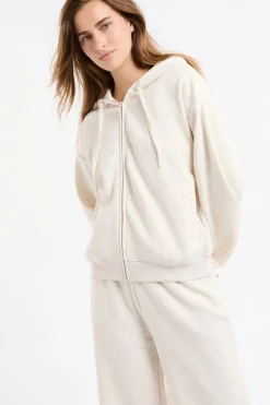 Chaqueta con capucha y algodón