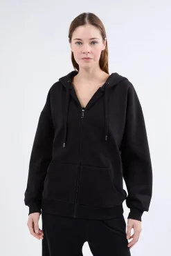 Chaqueta de punto de manga larga con capucha