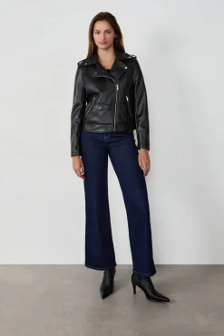 Chaqueta efecto cuero