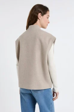 Chaqueta sin mangas con lana