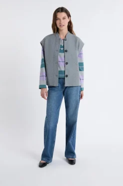 Chaqueta sin mangas con lana