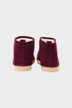 Chaussons bottines effet velours
