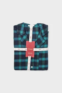 Conjunto de pijama de 2 piezas a cuadros de algodón