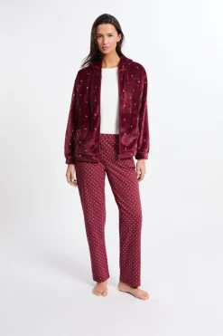 Conjunto de pijama de 3 piezas con estampado y algodón