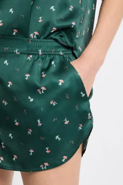 Conjunto de pijama de 2 piezas con estampado efecto satén