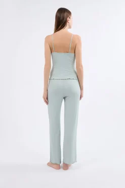 Conjunto de pijama de 2 piezas de punto fino