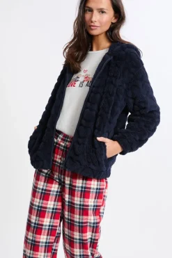 Conjunto de pijama de 3 piezas con estampado y algodón