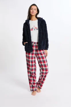 Conjunto de pijama de 3 piezas con estampado y algodón