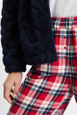 Conjunto de pijama de 3 piezas con estampado y algodón