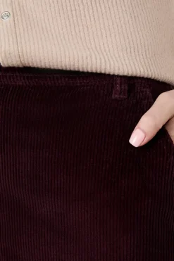 Falda corta de terciopelo