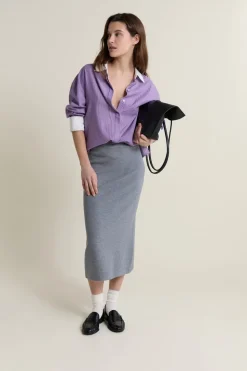 Falda larga de punto