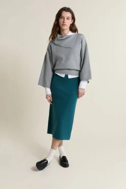 Falda larga de punto