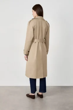 Gabardina larga con cinturón