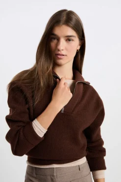 Jersey con cuello campero