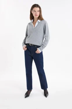 Jersey con cuello en V de lana