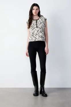 Jersey de botones sin mangas