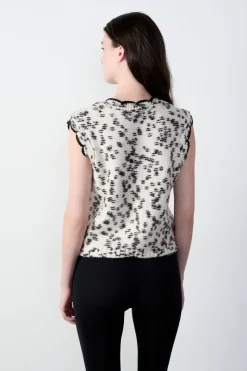 Jersey de botones sin mangas