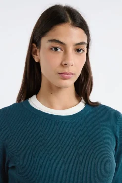 Jersey de cuello redondo de punto fino