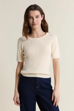 Jersey de cuello redondo y manga corta