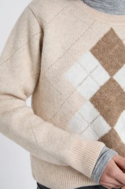 Jersey de cuello redondo con estampado