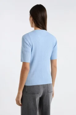 Jersey de cuello redondo de punto fino