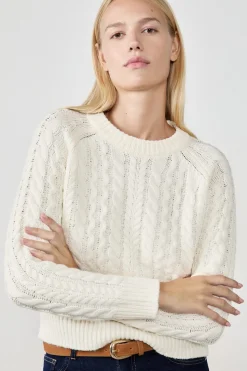 Jersey de cuello redondo de punto grueso