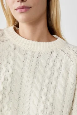 Jersey de cuello redondo de punto grueso