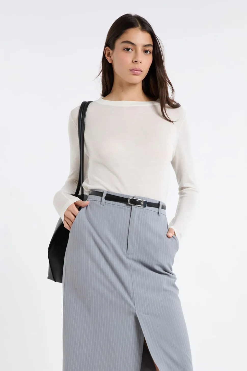 Jersey de cuello redondo de lana