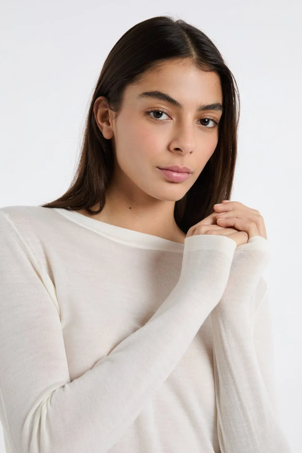 Jersey de cuello redondo de lana