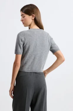 Jersey de manga corta de cachemira