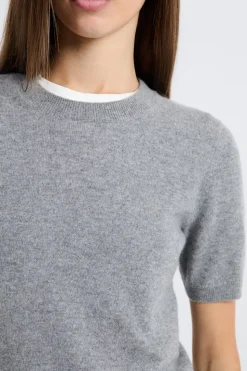 Jersey de manga corta de cachemira