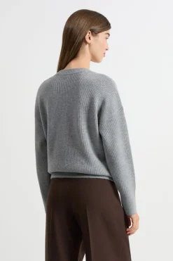 Jersey de manga larga con cuello en V