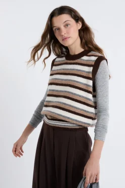 Jersey sin mangas a rayas