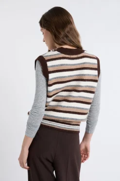 Jersey sin mangas a rayas