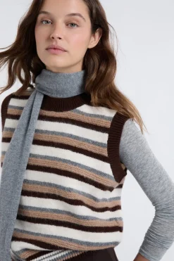 Jersey sin mangas a rayas