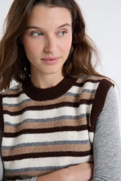 Jersey sin mangas a rayas