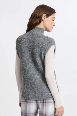 Jersey sin mangas con cuello alto