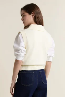 Jersey sin mangas con cuello polo