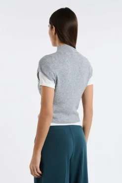 Jersey sin mangas con cuello alto