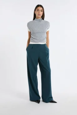 Jersey sin mangas con cuello alto