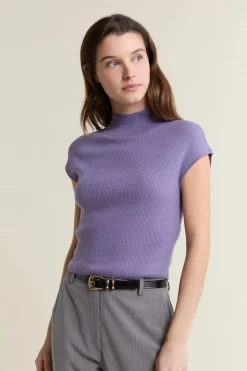 Jersey sin mangas con cuello alto