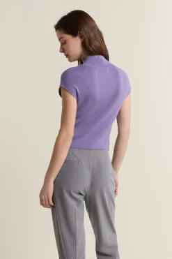 Jersey sin mangas con cuello alto